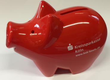 Sparschwein Cutie recycelt - mit Sparkassen-S