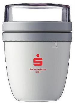 Lunchpot Ellipse von Mepal - 500ml/200ml weiß mit KSK Logo rot 


Müslibecher, Müsli