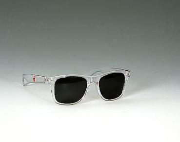Sonnenbrille - transparent, UV400 Filter, mit S-Logo, recycelter Kunststoff