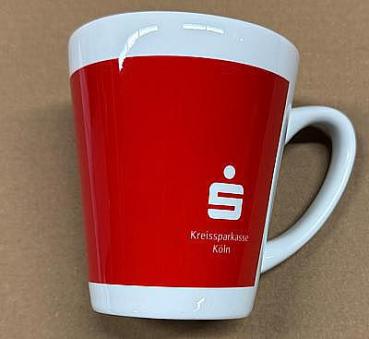 Kaffebecher "COSMOS" mit KSK Logo und Claim "Weil's um mehr als Geld geht" 