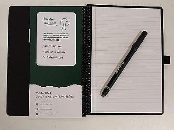 Bambook DIN A5 mit KSK Logo silber